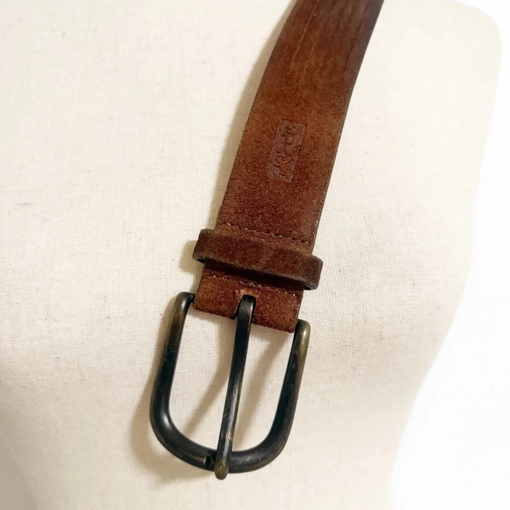 Levi’s Italian Suede Leather Grommet Belt Size 42